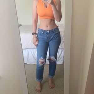 Low rise, boyfriend straight/Droit jeans